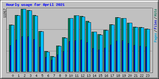Hourly usage for April 2021