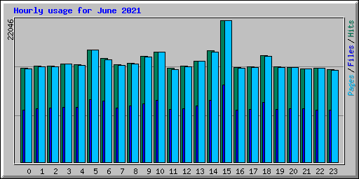 Hourly usage for June 2021