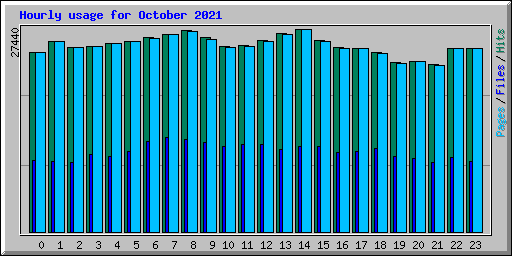 Hourly usage for October 2021