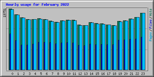 Hourly usage for February 2022