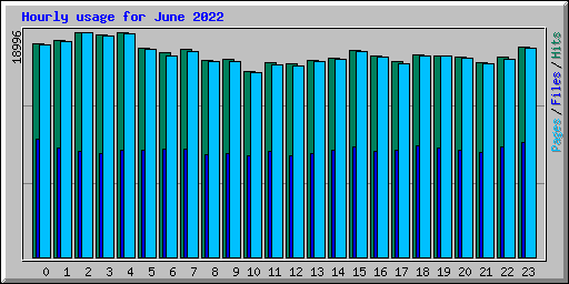 Hourly usage for June 2022