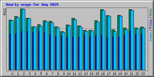 Hourly usage for May 2025
