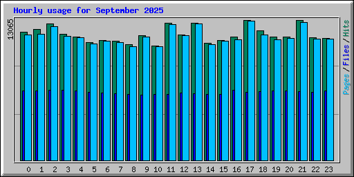 Hourly usage for September 2025